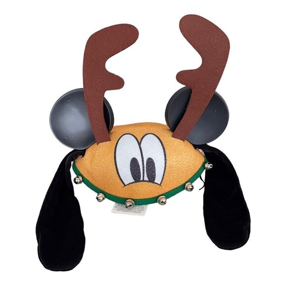 Disney Parks Pluto Reindeer Antler Bells Christmas Mickey Mouse Ears Hat Cap main image 5